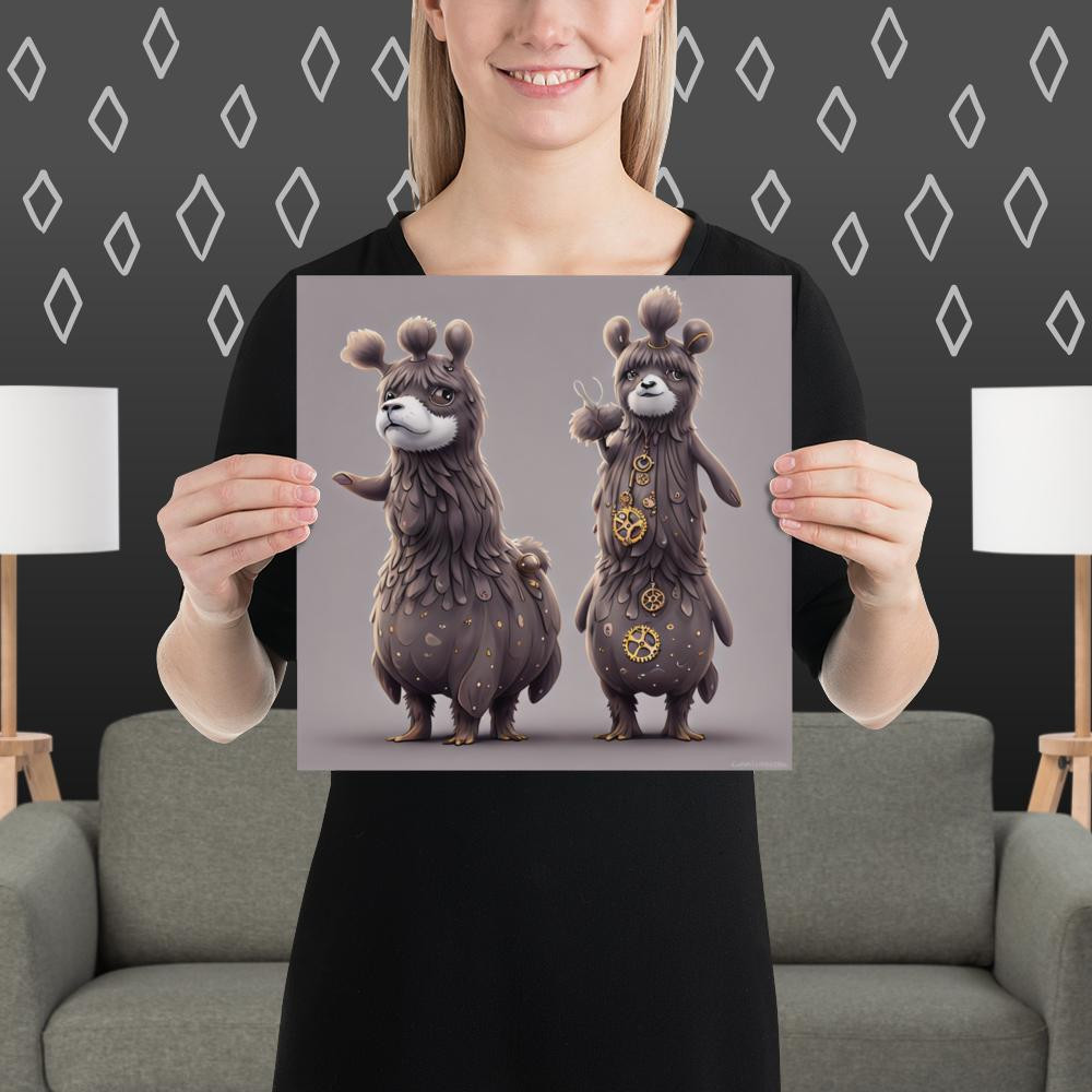 Poster Alpaca Steampunk Cute 