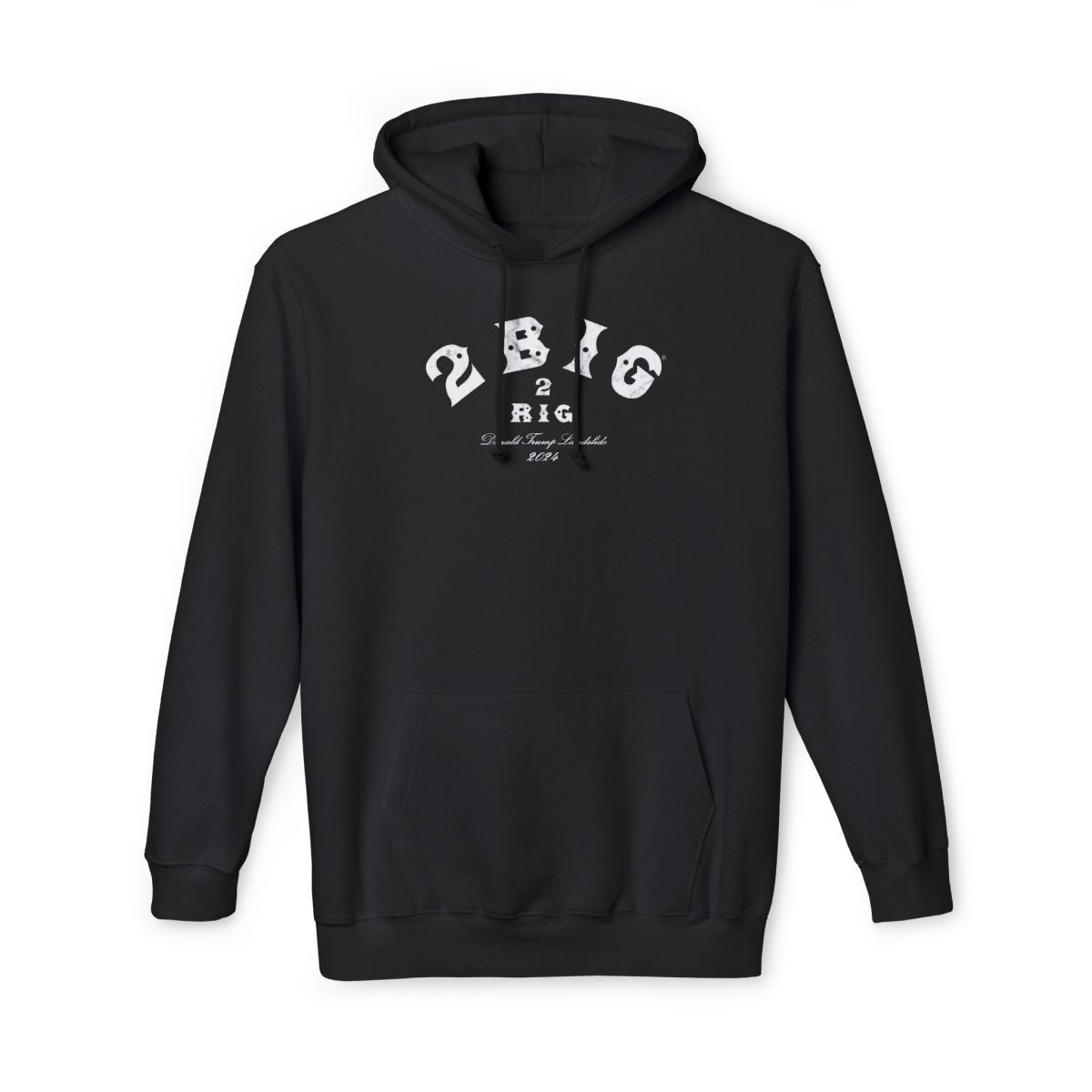 2 BIG 2 RIG! (CBGB Oldschool Punk Logo Twist) - Heavyweight Preshrunk Hoodie, Made in USA