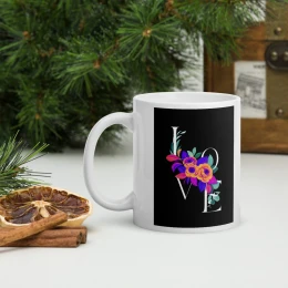 White glossy mug