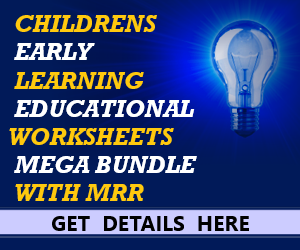 Child Early Learning Worksheets Bundle +MRR