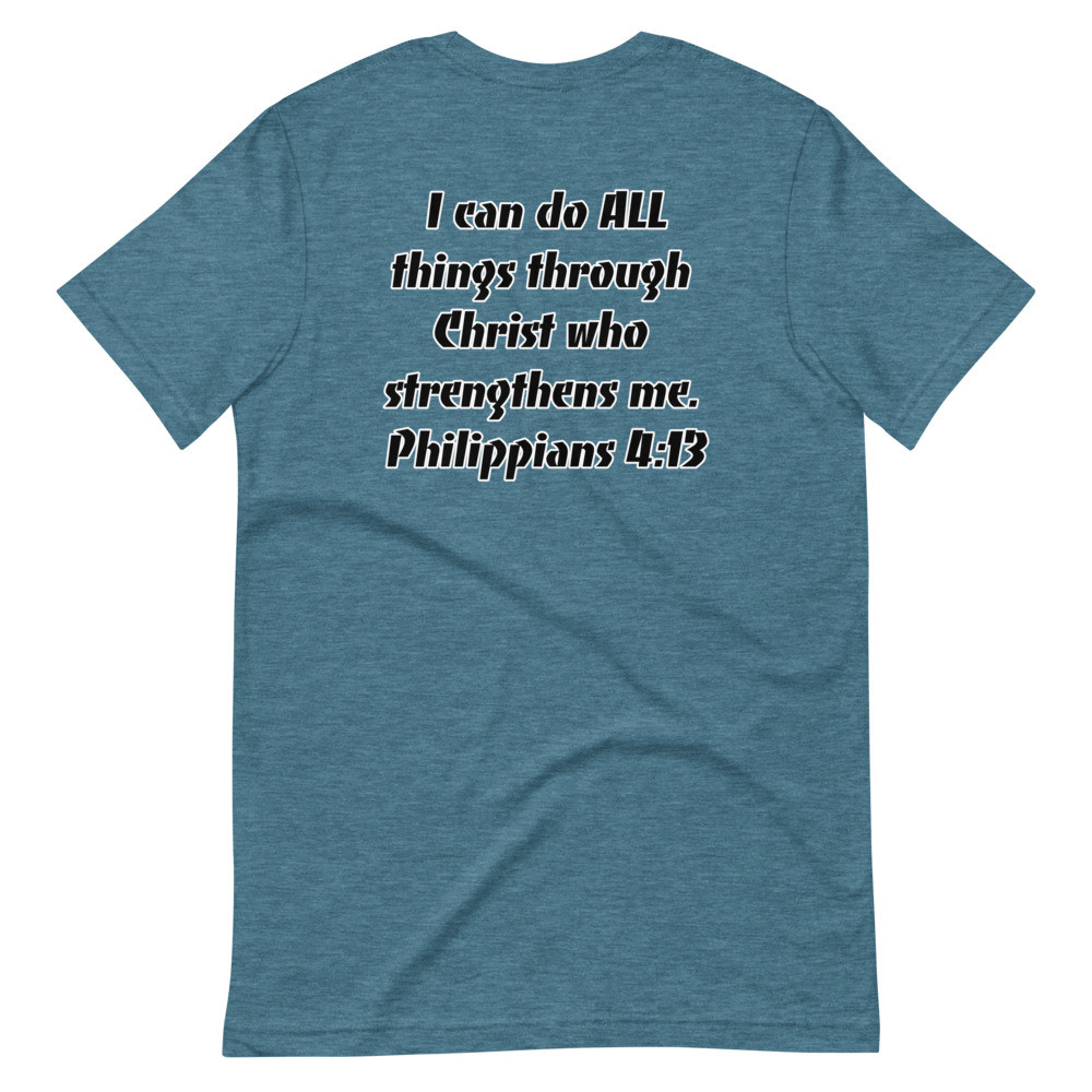 Philippians 4:13 Back Logo | Mighty Oaks DG | Unisex t-shirt