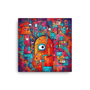 Data Privacy Concerns Canvas Print - 12'' x 12'' (30.48 cm x 30.48 cm)