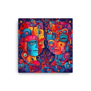 Human Coordination Canvas Print - 12'' x 12'' (30.48 cm x 30.48 cm)