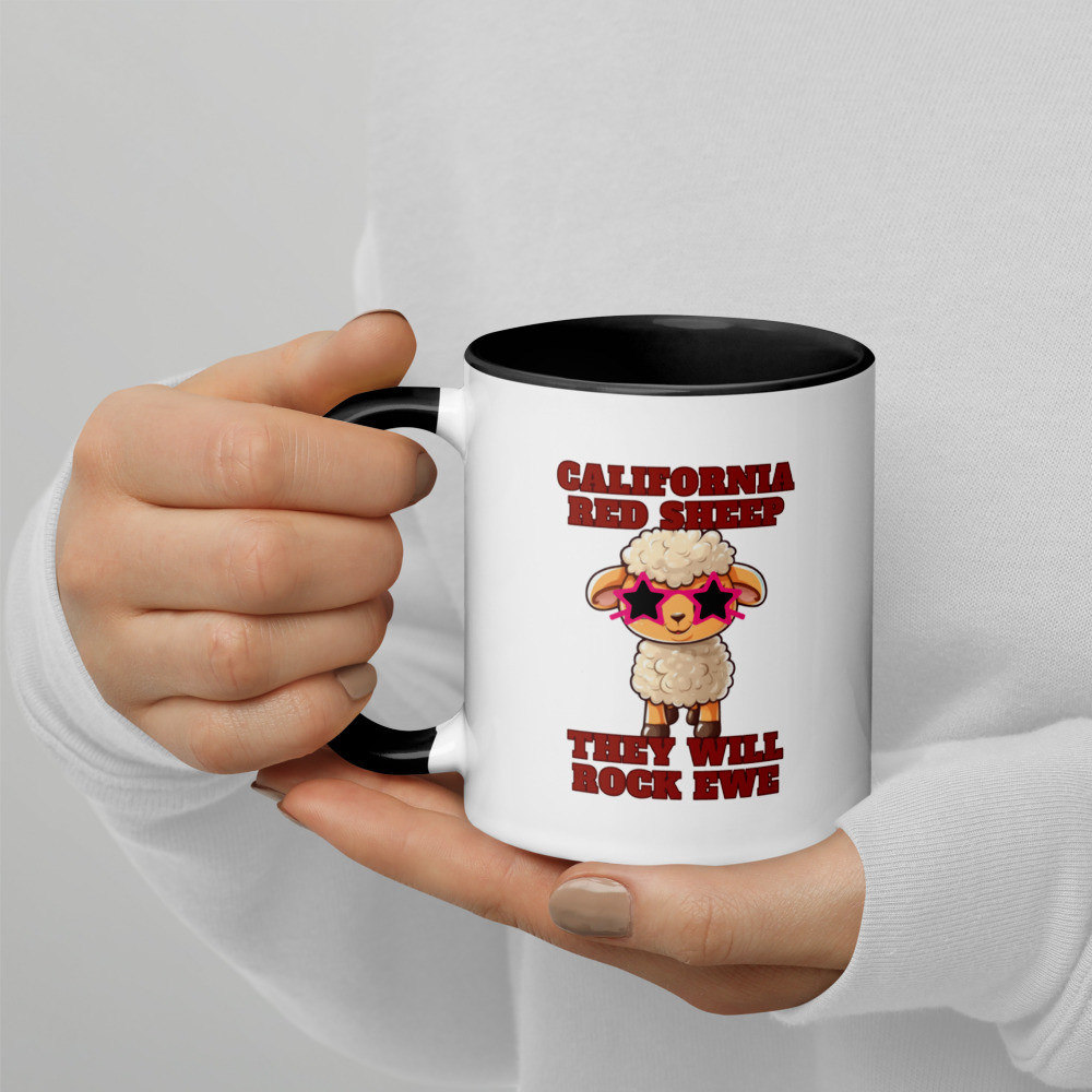 California Red Sheep They Will Rock Ewe Mug with Color Inside