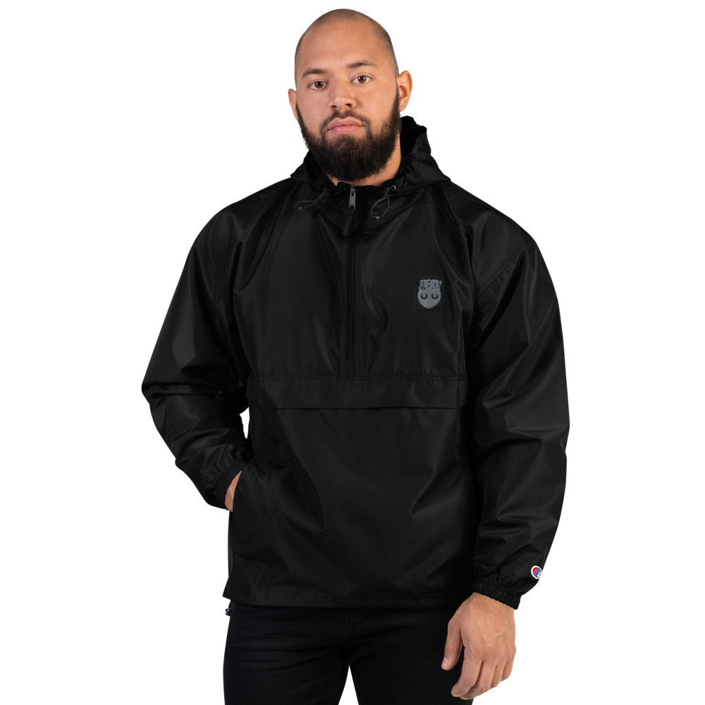 BundaKingz Mens Embroidered Champion Packable Jacket