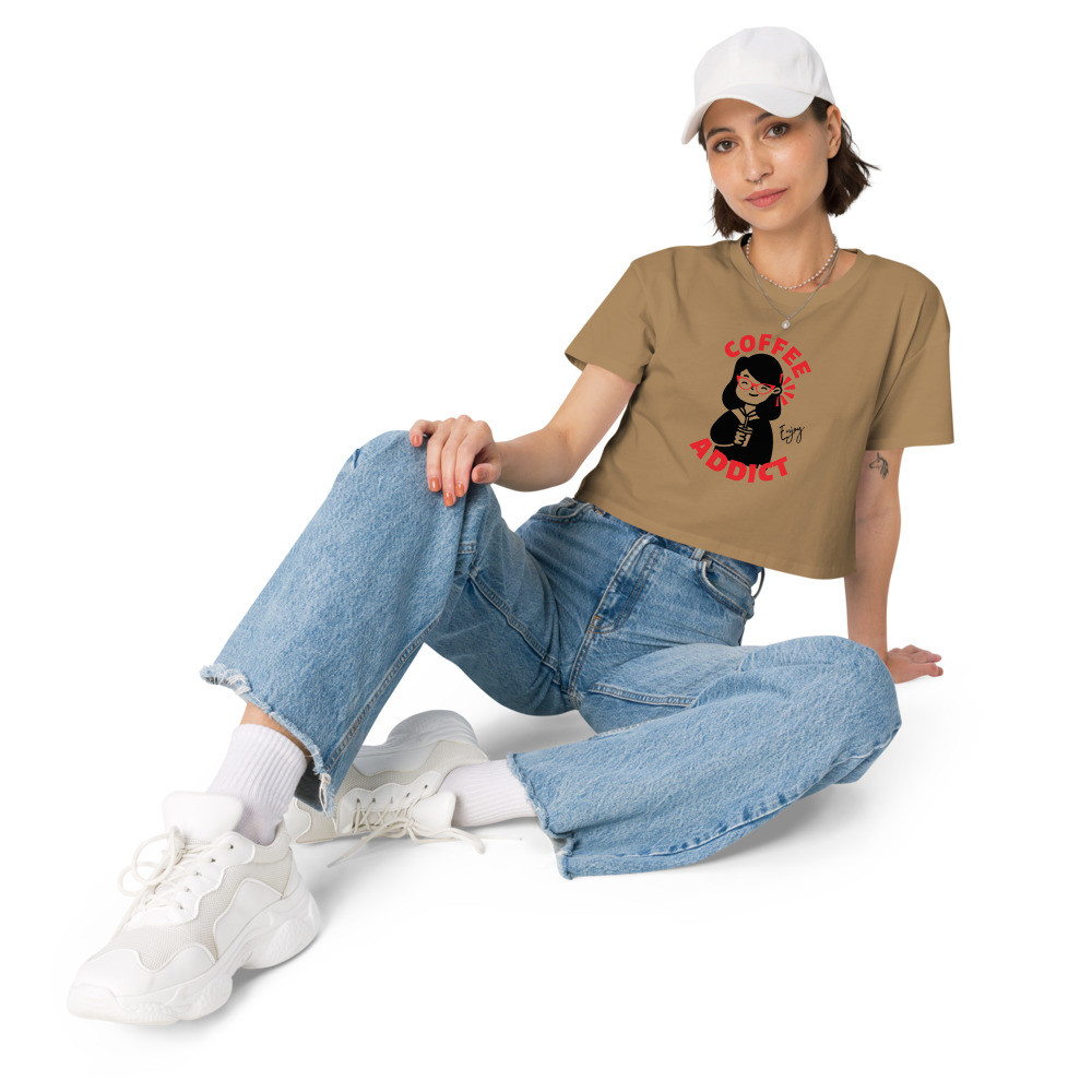 COFFEE ADDICT CROP TOP