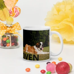 Beautiful Saint Bernard Beethoven dog mug