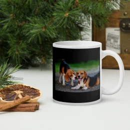 Beautiful Beagles dog mug