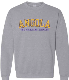 Curved Angola Distressed Crewneck Sweatshirt