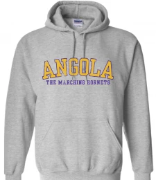 Curved Angola Distressed Hooded Sweatshirt