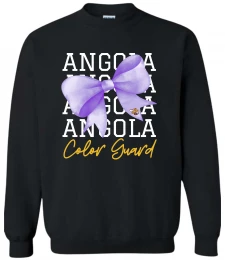 Color Guard Purple Bow Crewneck Sweatshirt