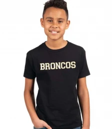 Broncos Faux Chenille Glitter Patch  Tee
