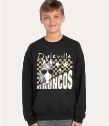 Checks and Stars Broncos Crewneck Sweatshirt