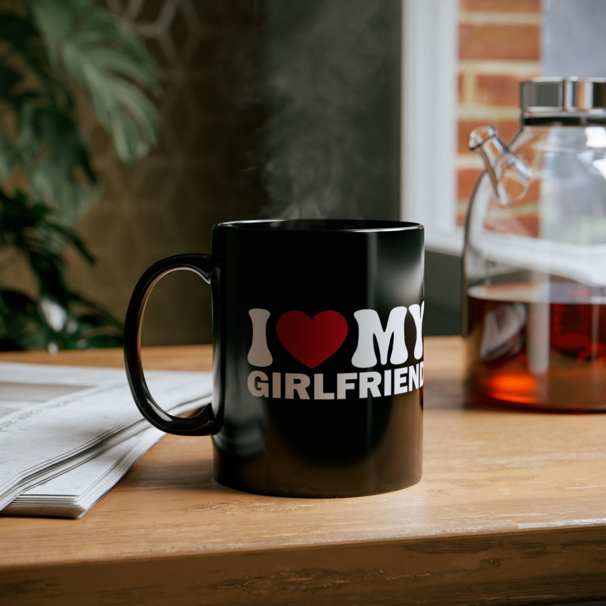 I Love My Girlfriend 11oz Black Mug