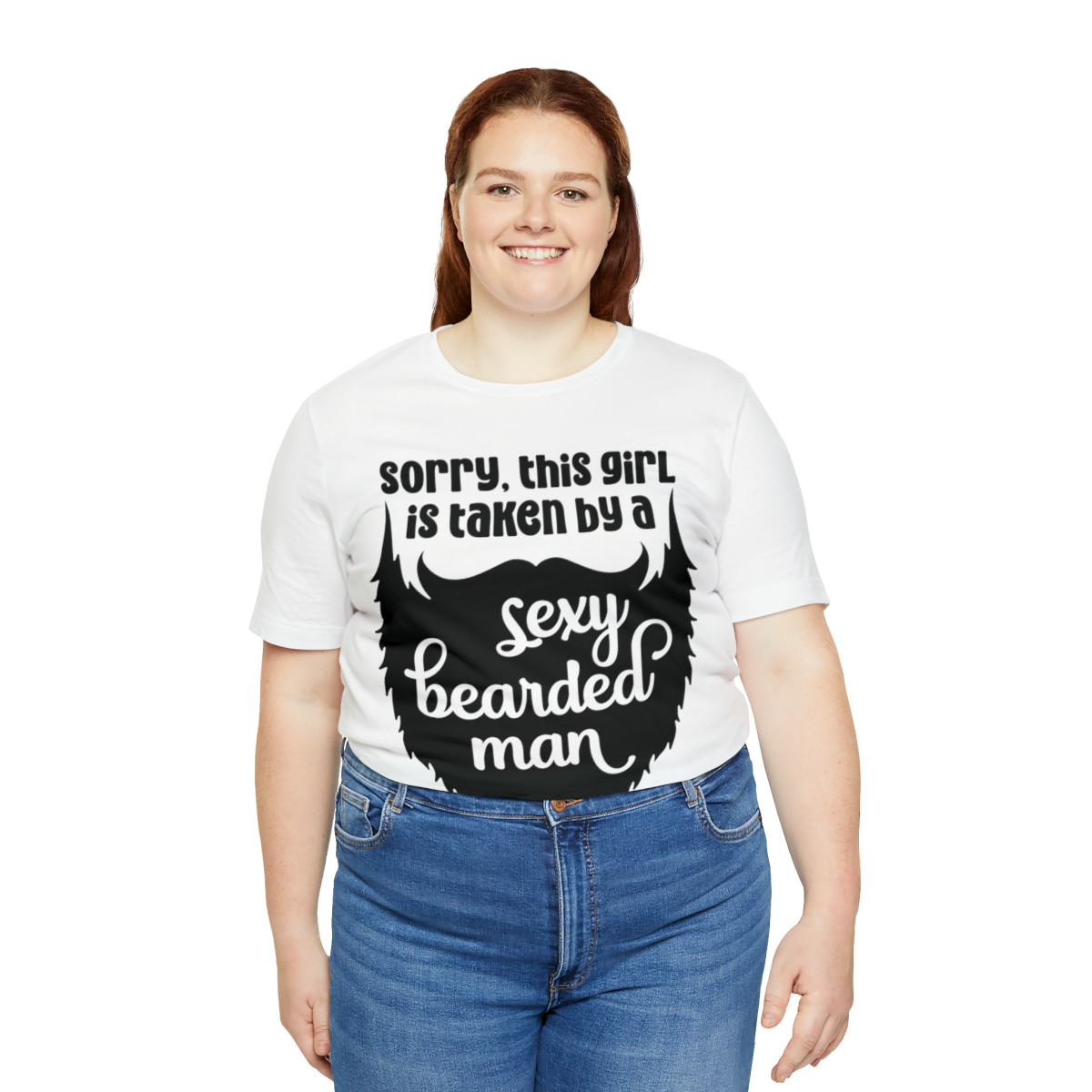 Sorry This Girl is Taken By a Sexy Bearded Man Unisex Jersey Short Sleeve Tee