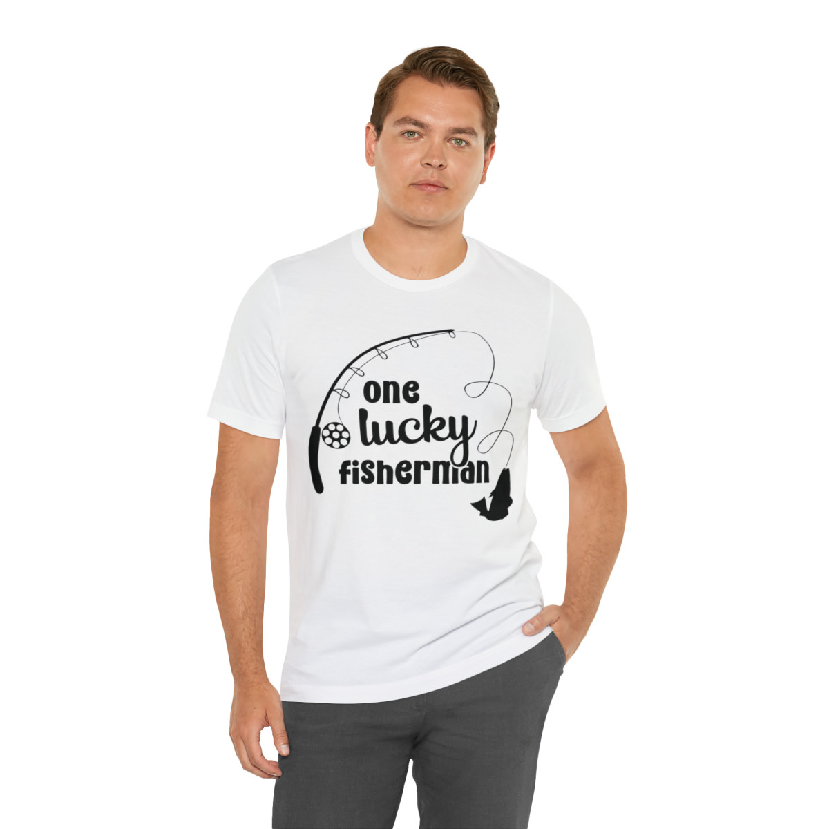 One Lucky Fisherman Unisex Jersey Short Sleeve Tee