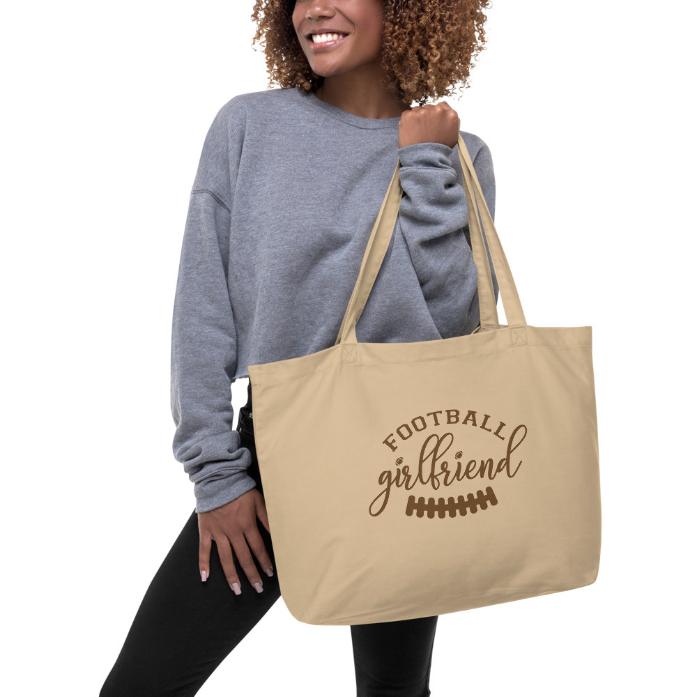 Footbal Girlfriend Large organic tote bag