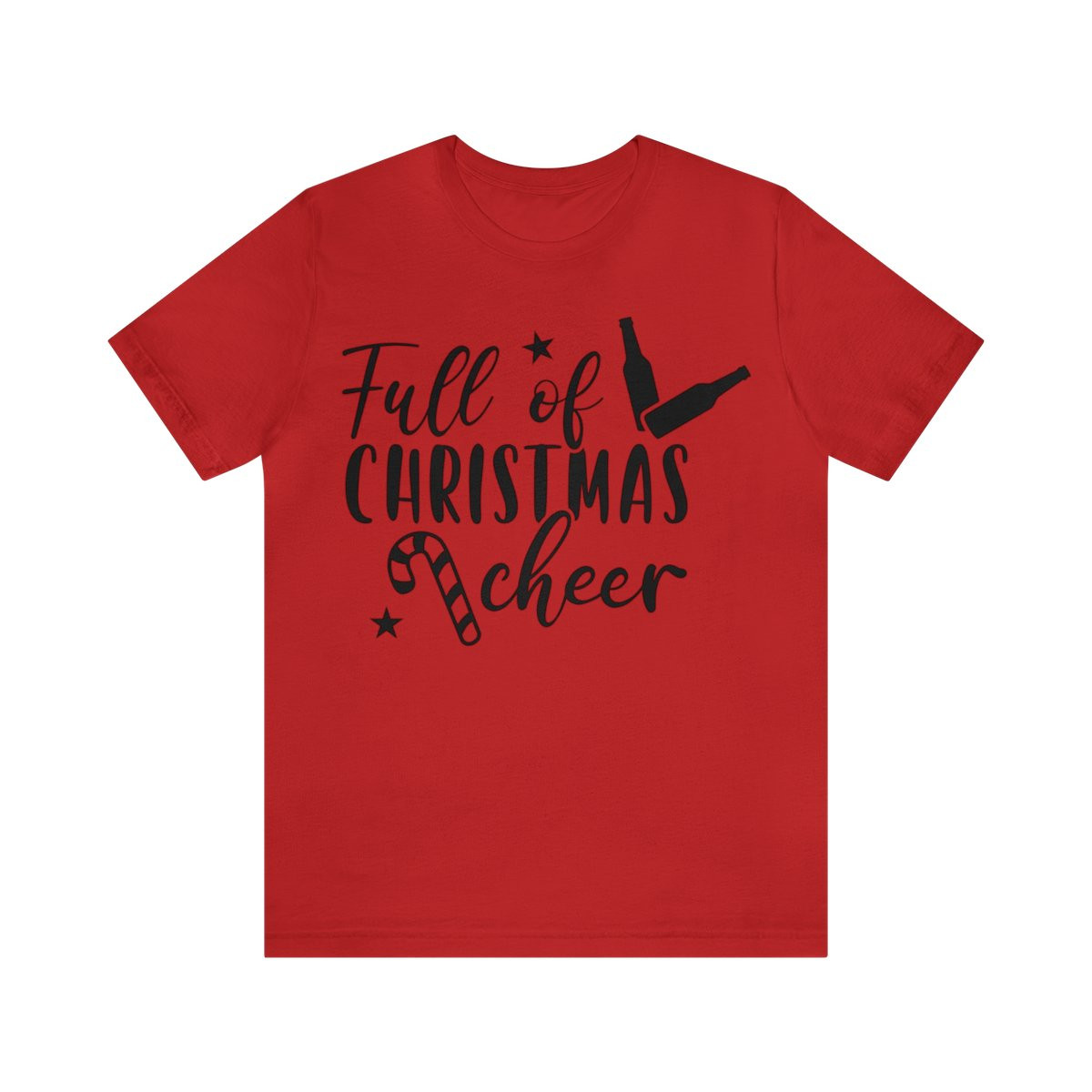 Full of Christmas Cheer & Beer Unisex Jersey Short Sleeve Tee