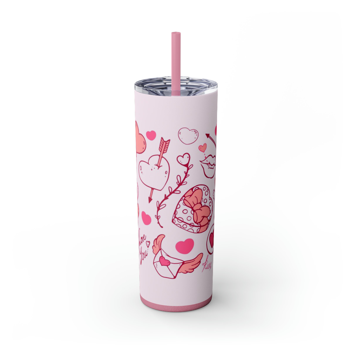 Valentine's Doodle Skinny Tumbler 20oz