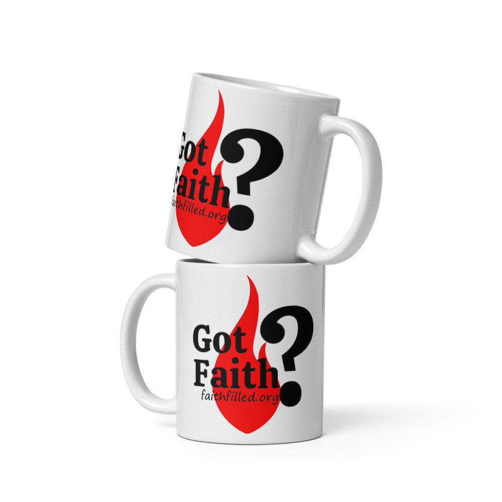 White glossy mug