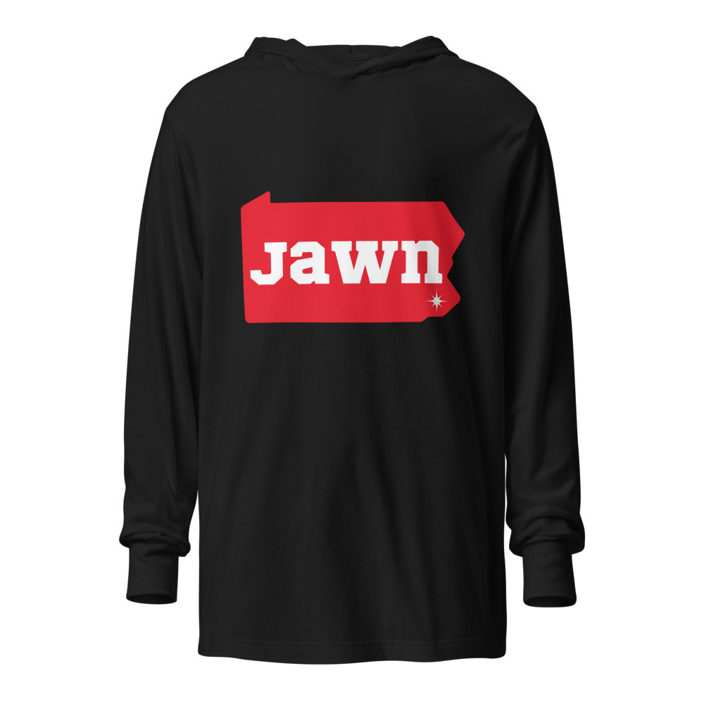 Jawn Hooded long-sleeve tee