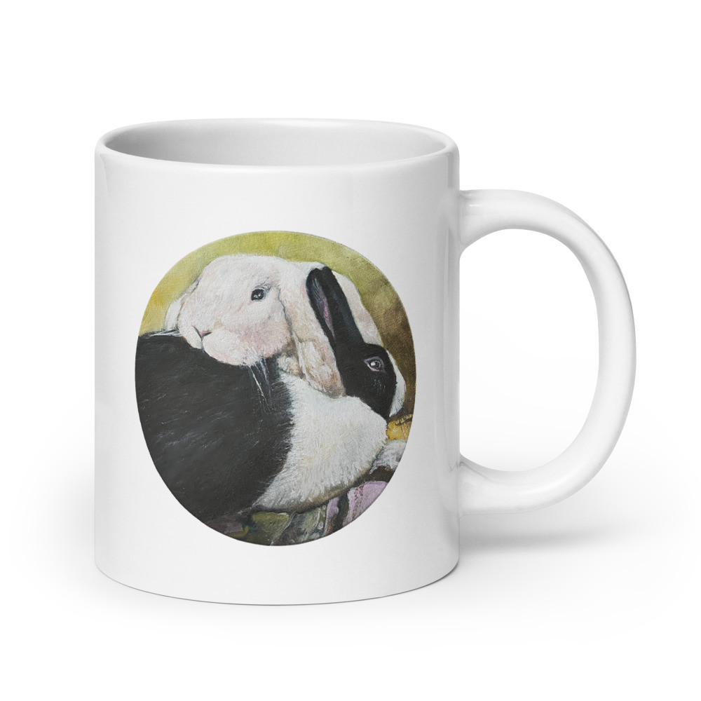 White glossy mug