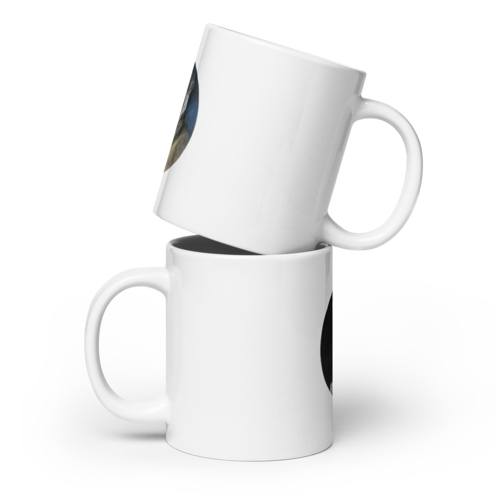 White glossy mug
