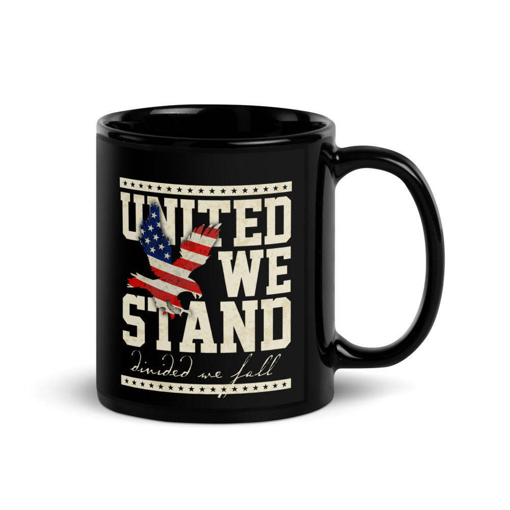 United We Stand - Black Glossy Mug