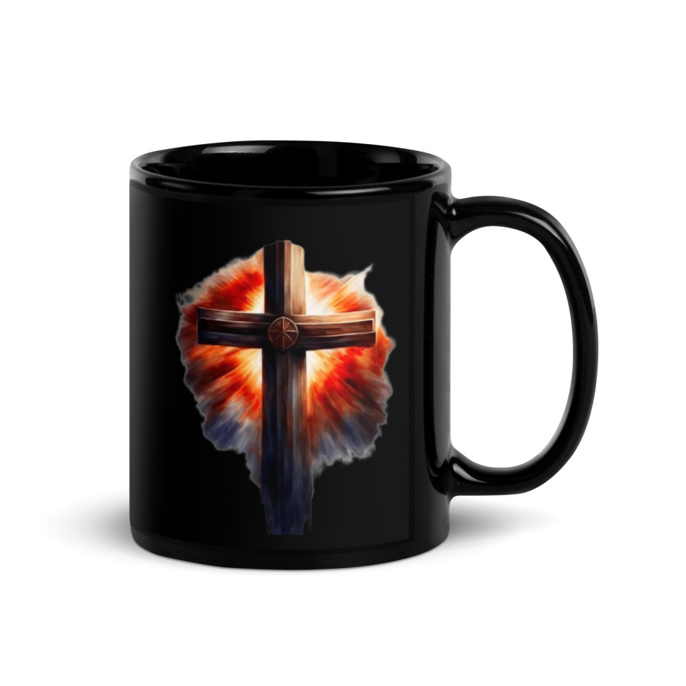 Cross - Black Glossy Mug