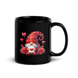 A Gnome Black Glossy Mug