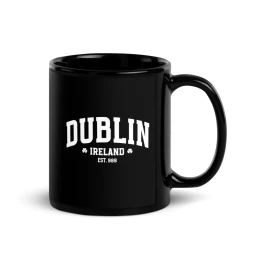 Dublin Black Glossy Mug