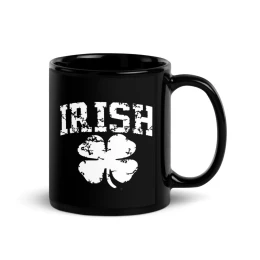 Irish Black Glossy Mug