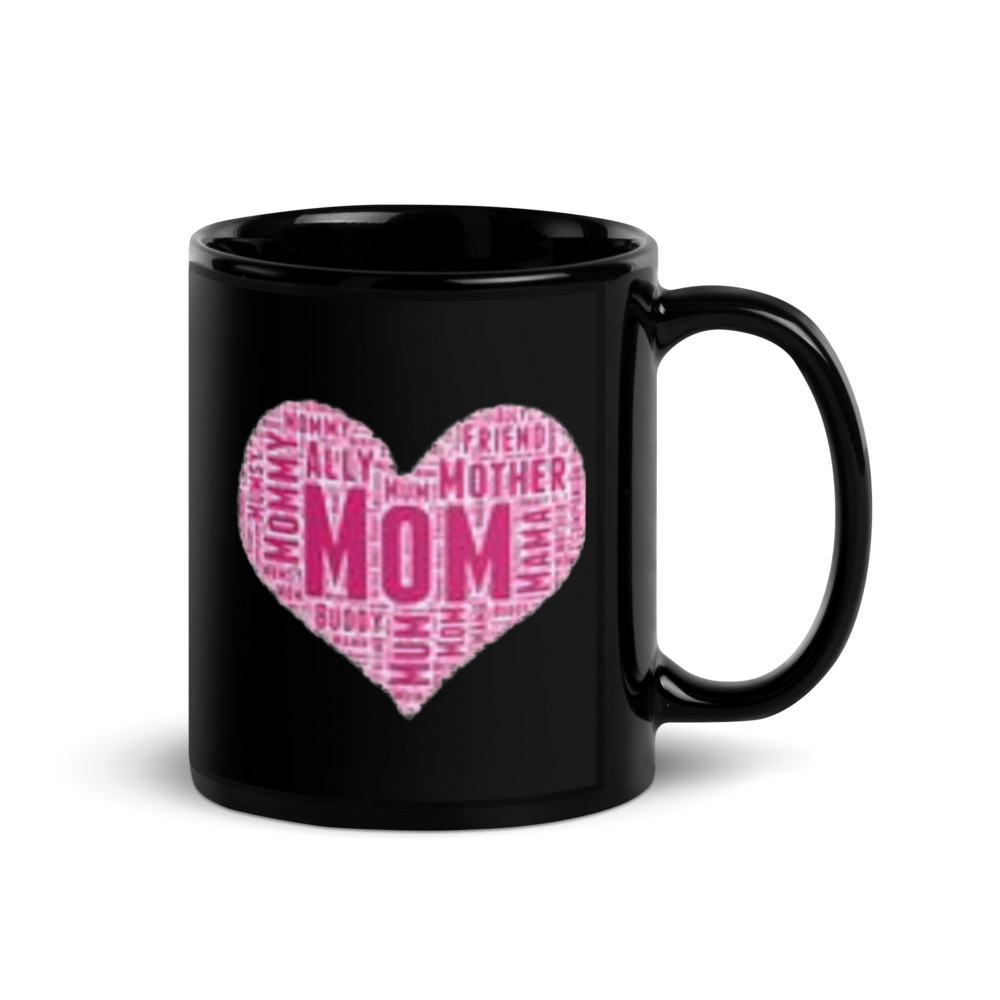 Mom Black Glossy Mug