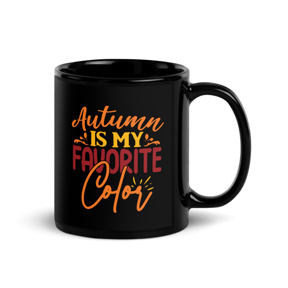 Autumn Favorite Color - Black Glossy Mug