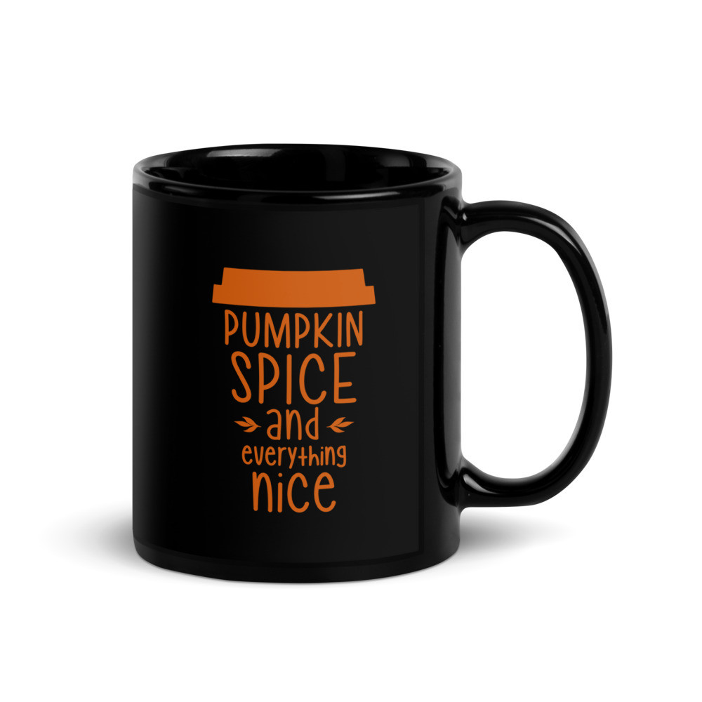 Pumpkin Spice Go Cup - Black Glossy Mug