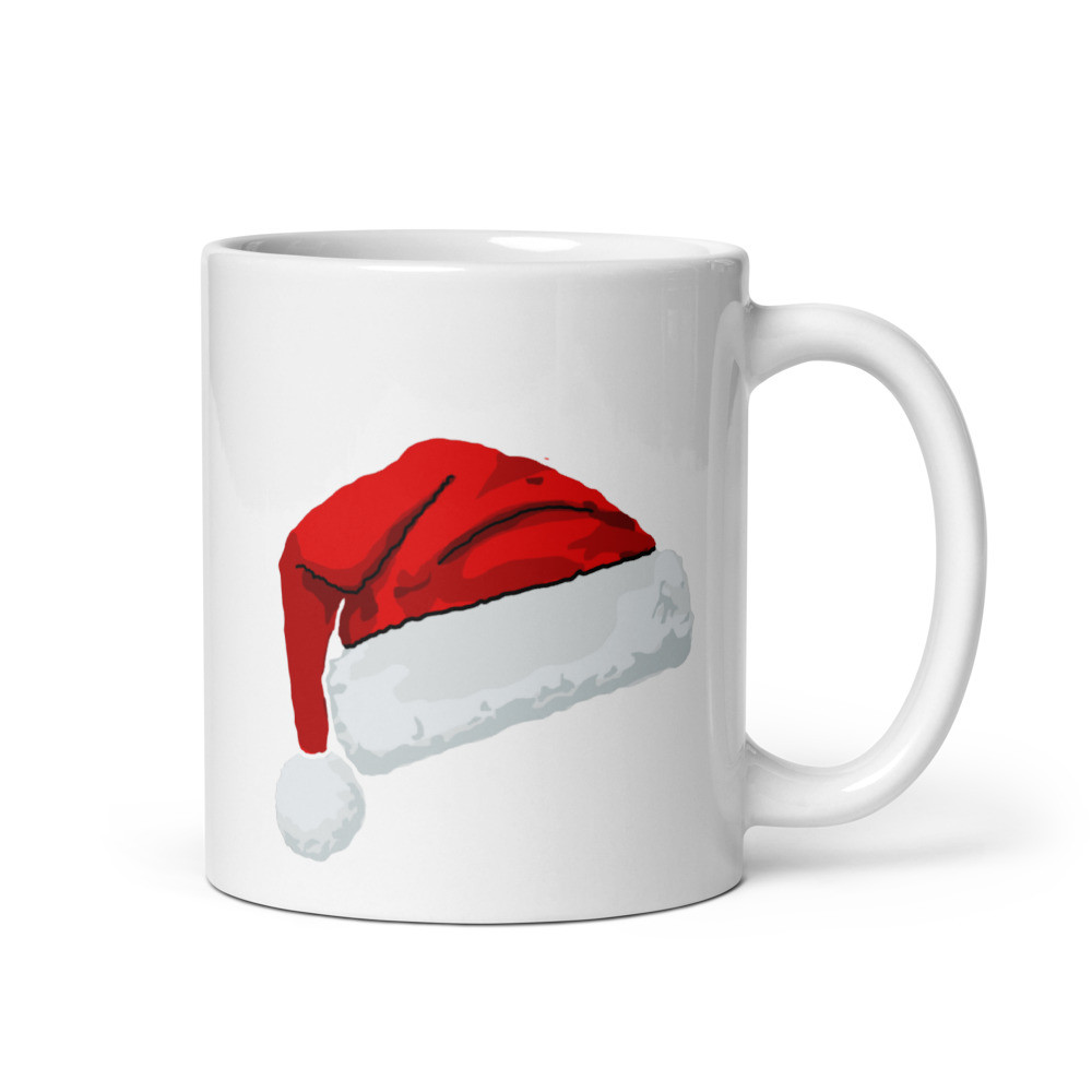 1 Santa Hat White Glossy Mug