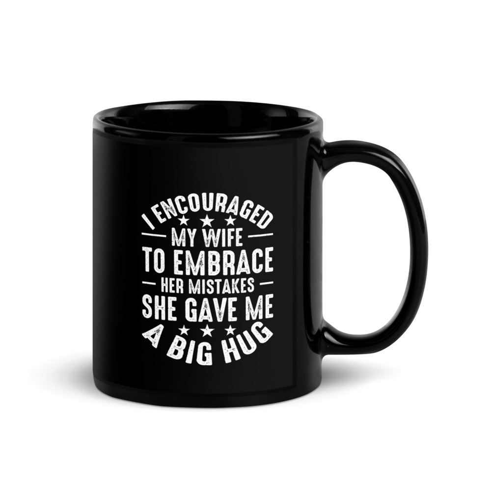 Embrace Black Glossy Mug