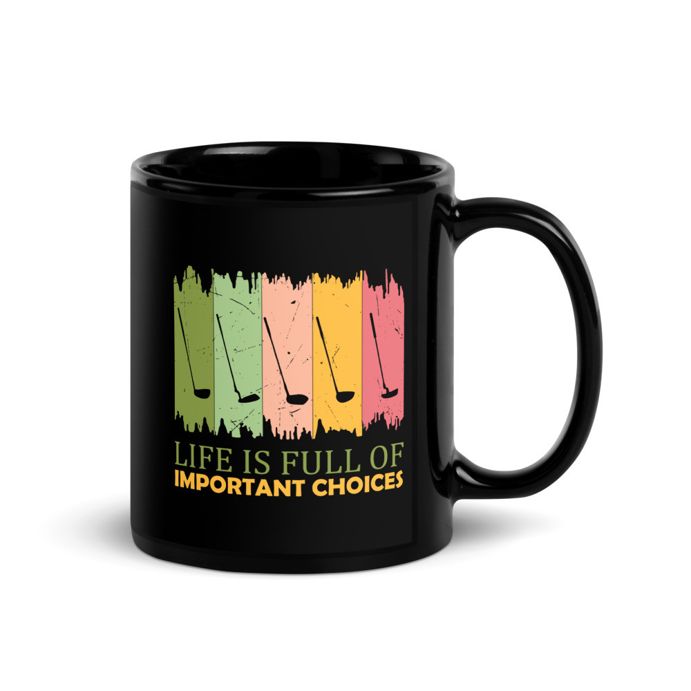 Choices Black Glossy Mug