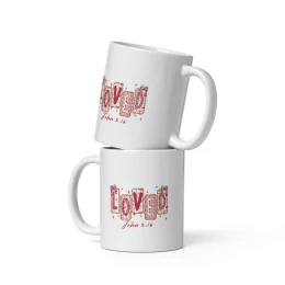 Loved White Glossy Mug