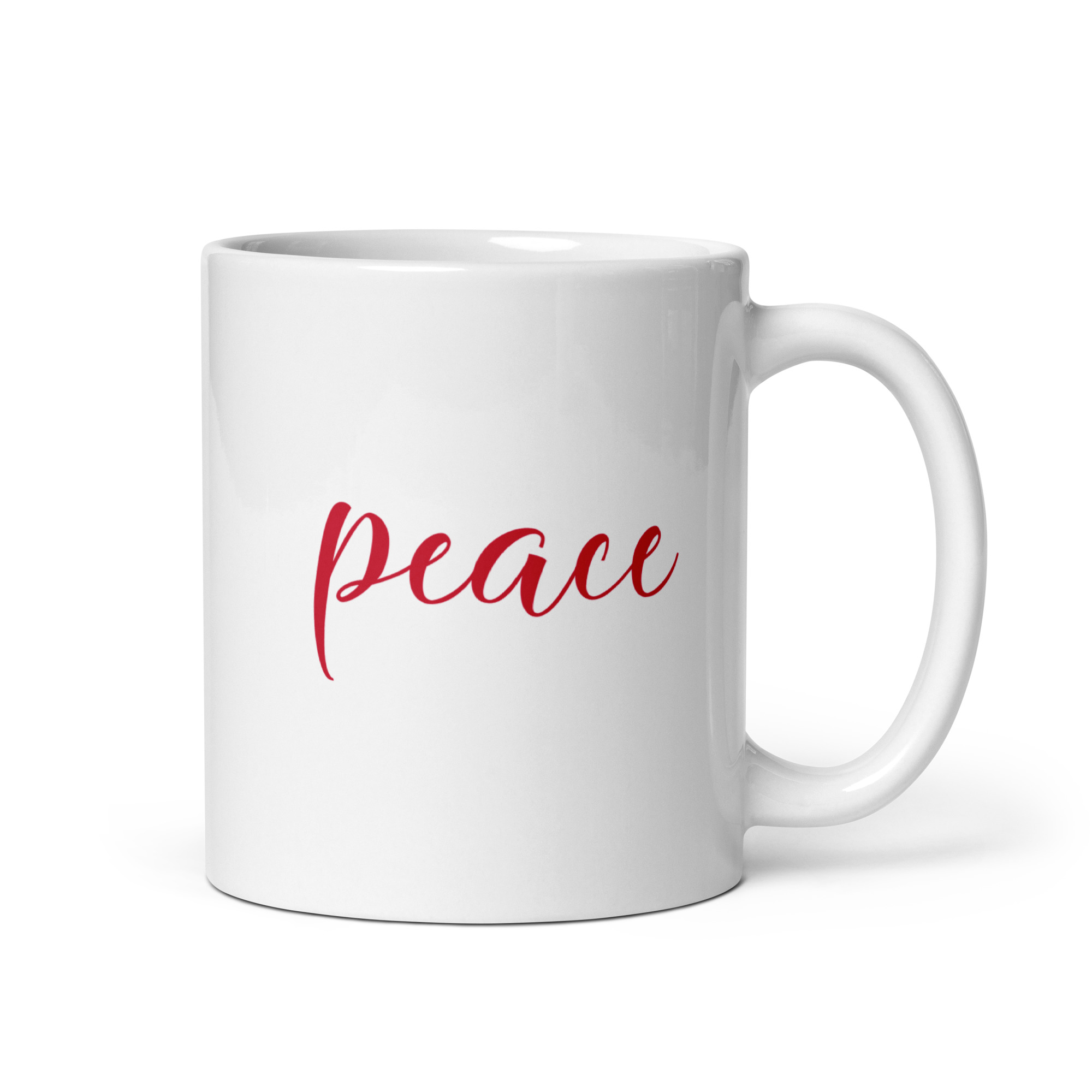 Peace 11 oz White Glossy Mug