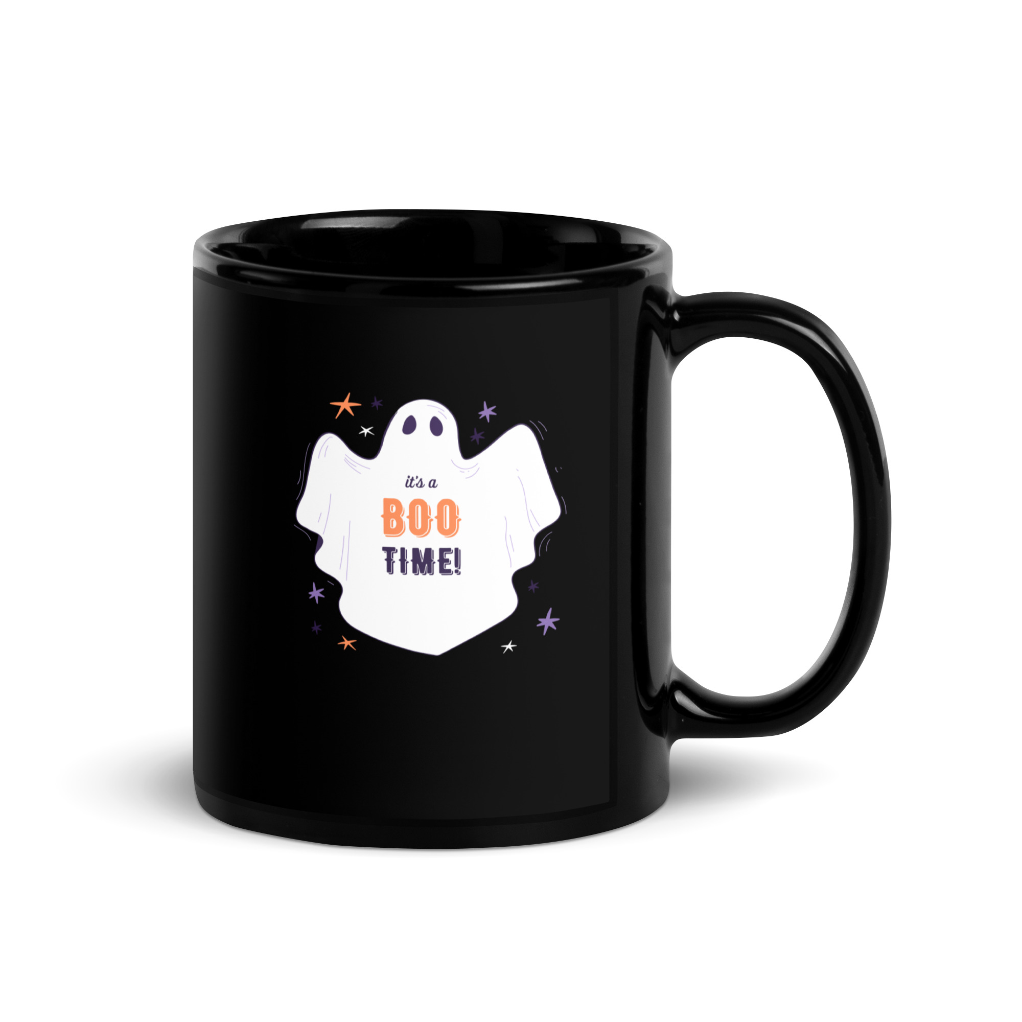 Boo Time - ! Black Glossy Mug -