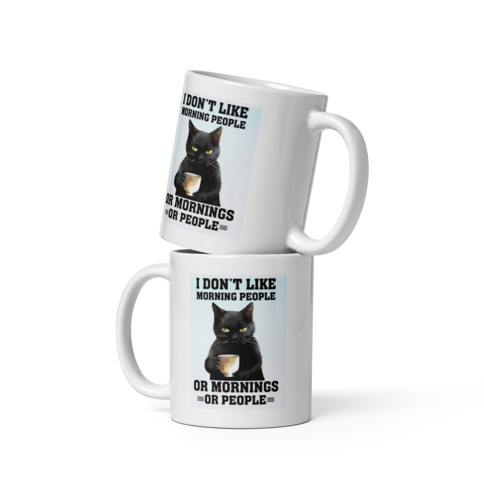 Morning People White Glossy Mug