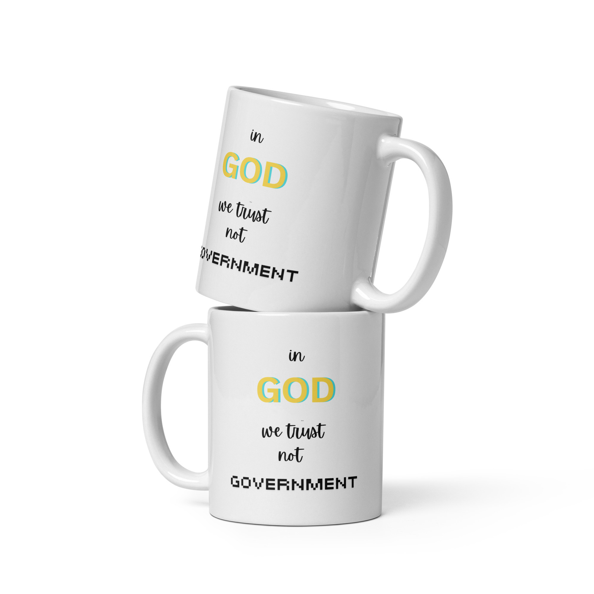 Trust God White Glossy Mug