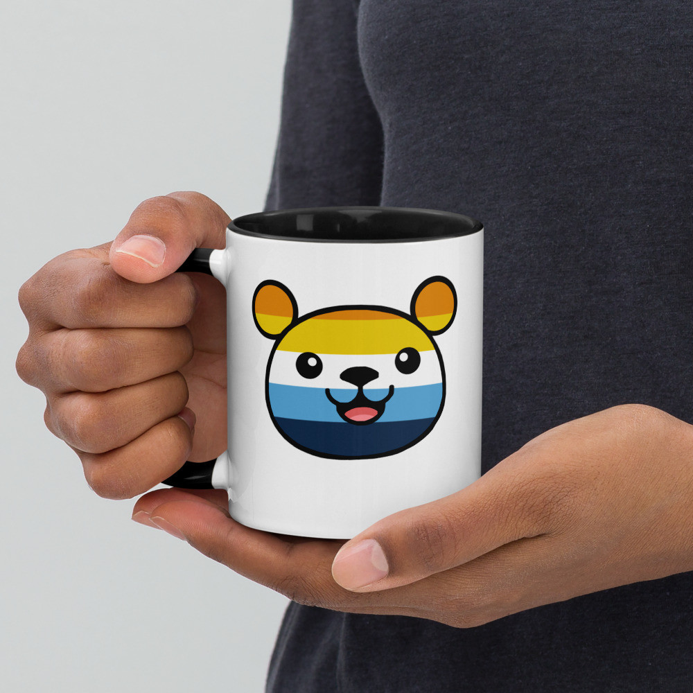 AroAce Flag Teddy Mug with Colour Inside