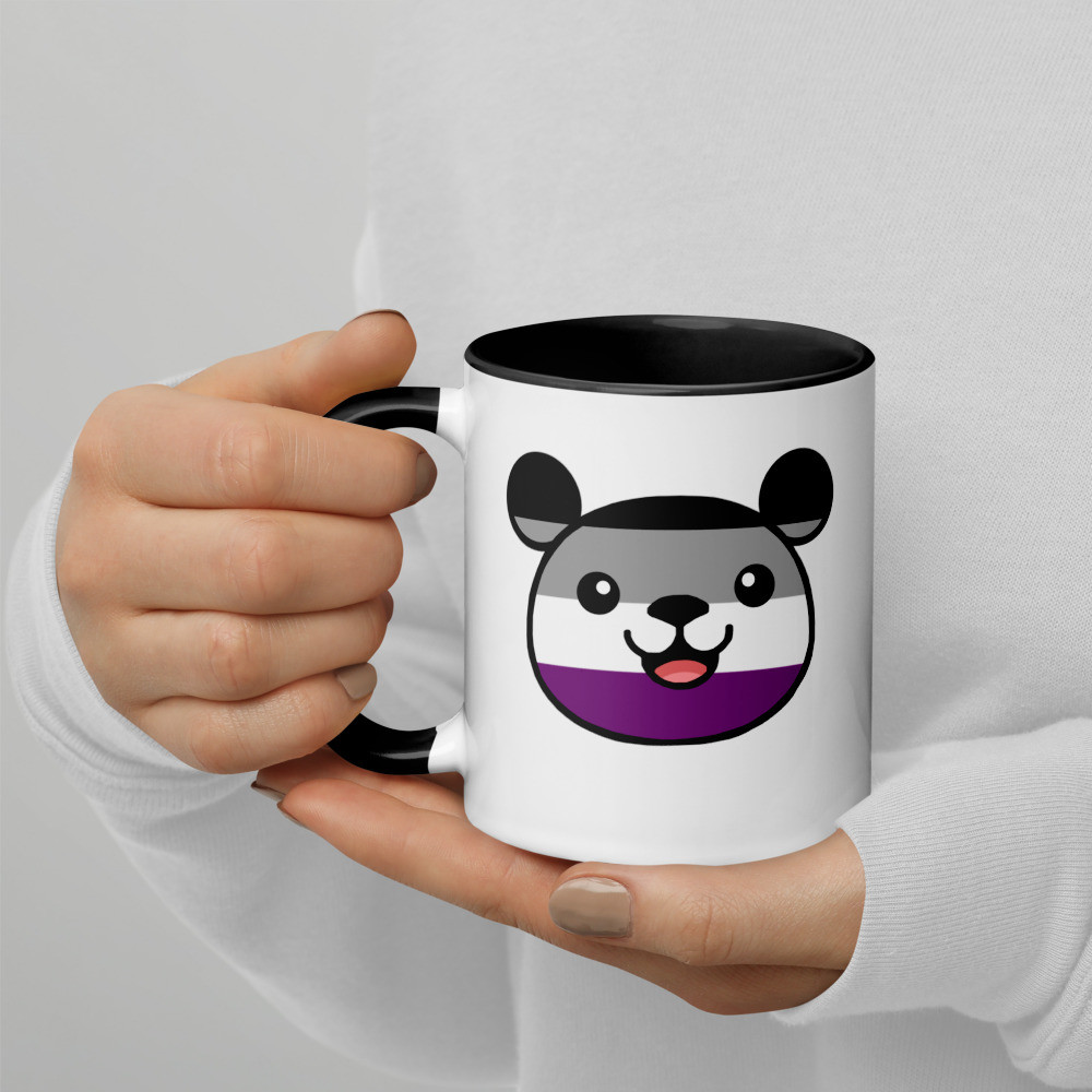 Asexual Flag Teddy Mug with Colour Inside