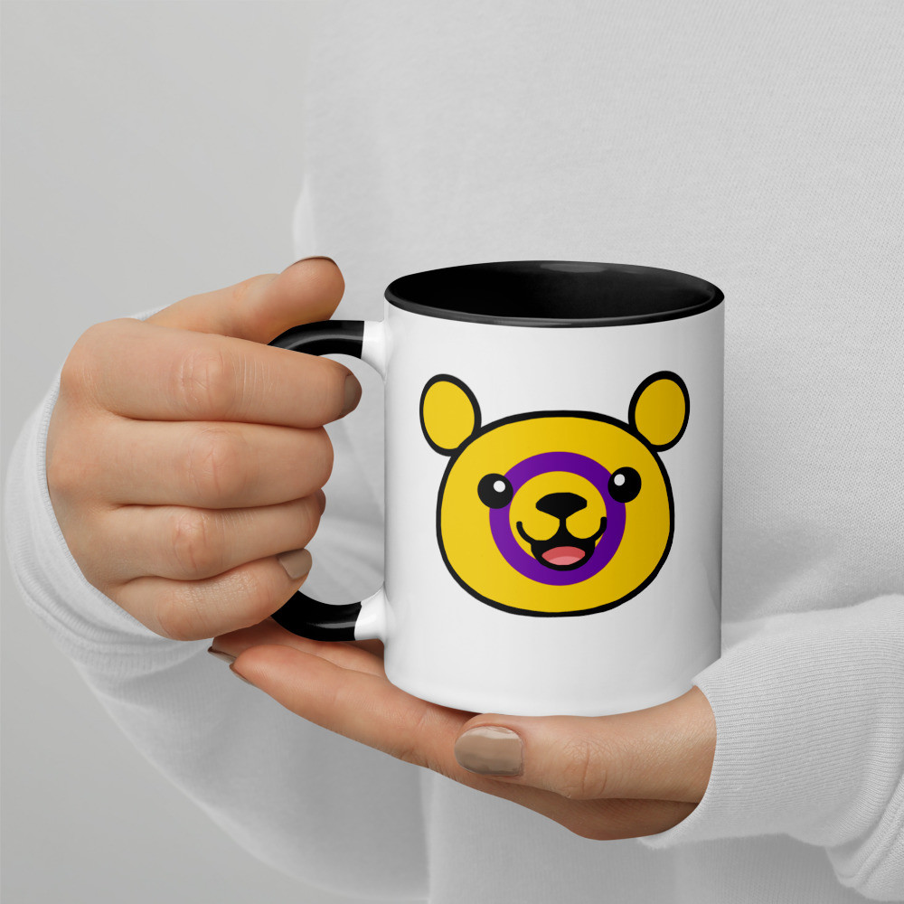 Intersex Flag Teddy Mug with Colour Inside