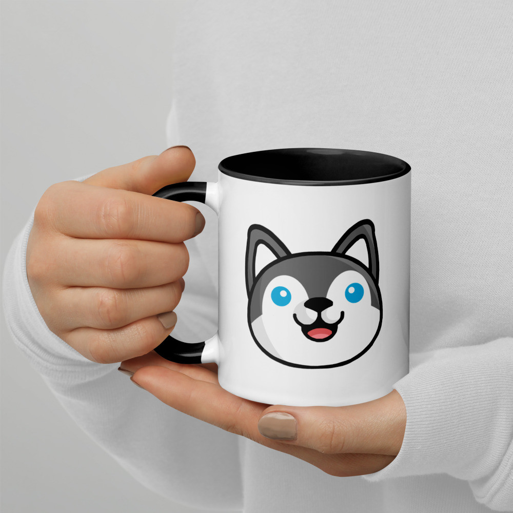 Aria the Husky Mug with Colour Inside