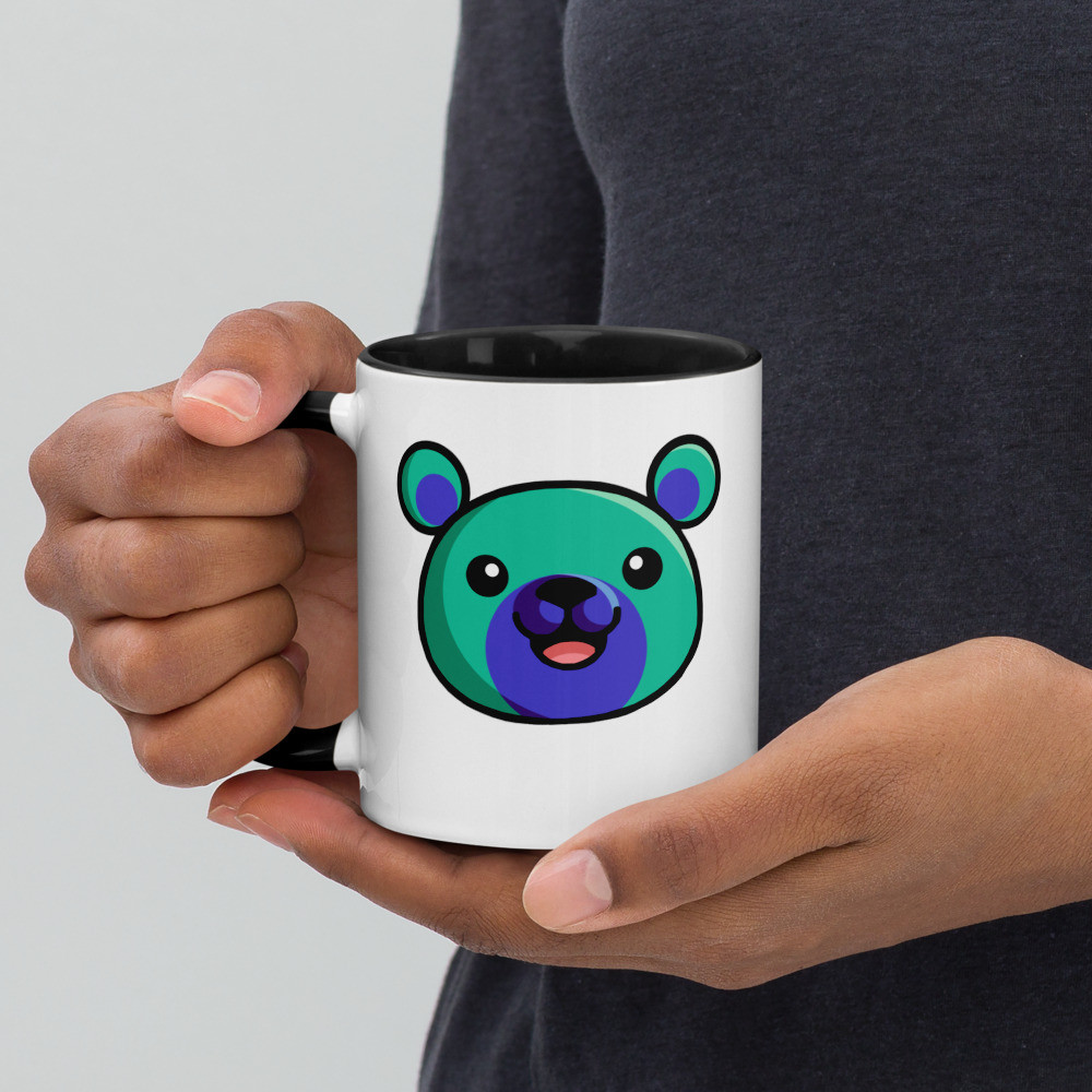 Gay Flag Colours Teddy Mug with Colour Inside