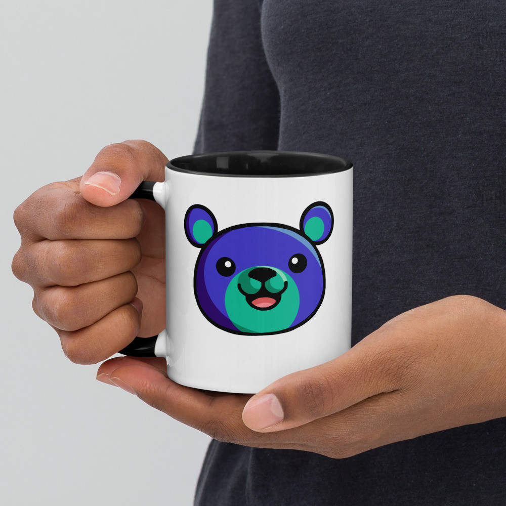 Gay Flag Colours Teddy Mug with Colour Inside #2