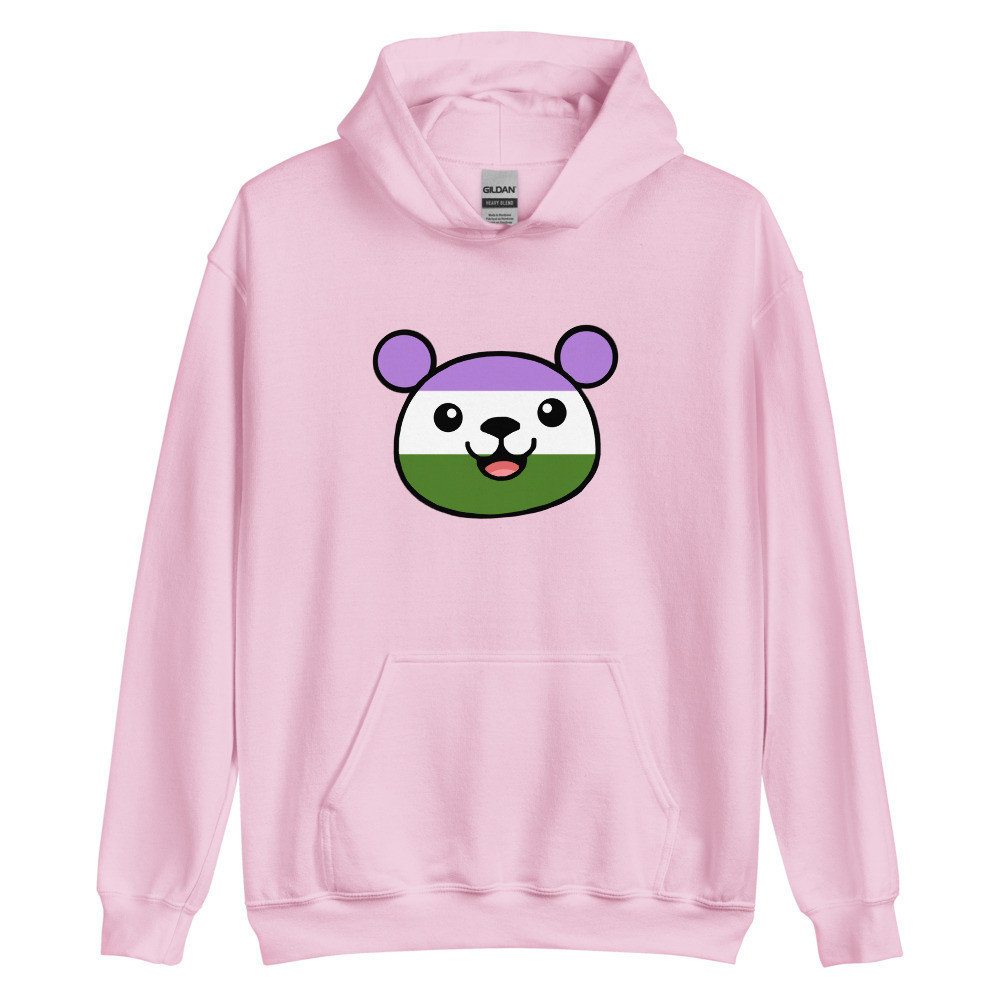 Gender Queer Flag Teddy Unisex Hoodie